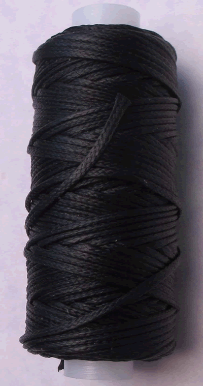 Waxed Braided Thread - Black ID 1121001