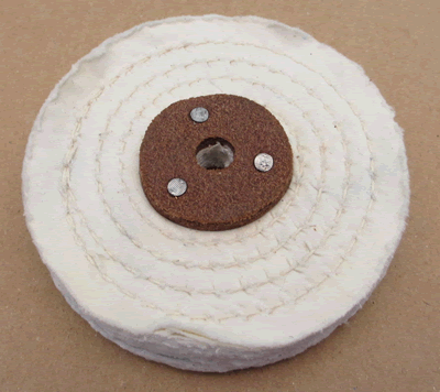 Narrow Closed  White Stitched Buffing Wheel 100 x 13mm  PS-WCSBW