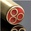 Mosaic Pin 4mm Brass with Red Infill MER-MP4R