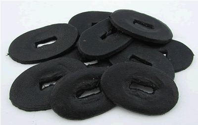 Black Leather Spacers Sold Singley 18521-1 SP-1