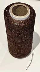 Fine Waxed Thread - Dark Brown - Sold by the Metre 1206-03