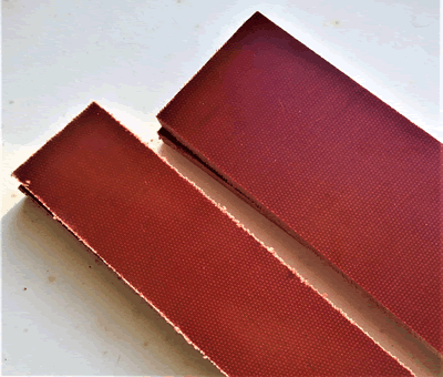 Dark Red Canvas Micarta Large Scales GPS-R-C-L MIC1