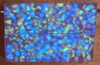 Glow in the Dark Acrylic with muliti coloured flecks  - ENk-Fr-BX1