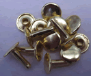 Double Cap Rivets Large Brass ID1383-11