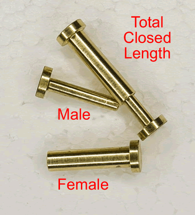 New Brass 7mm Cutlers Rivets - 5 pack Teng7mm LB1