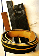 BARGAIN Olive Green 4.5mm Oak Bark Tanned Strips Pack 2 EHK-4.5 BKR