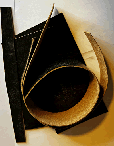 BARGAIN Olive Green 2.5mm Oak Bark Tanned Strips Pack 3 EHK-4.5 BKR