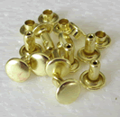 Double Cap Rivets Small Solid Brass 1379-11 BSF-1