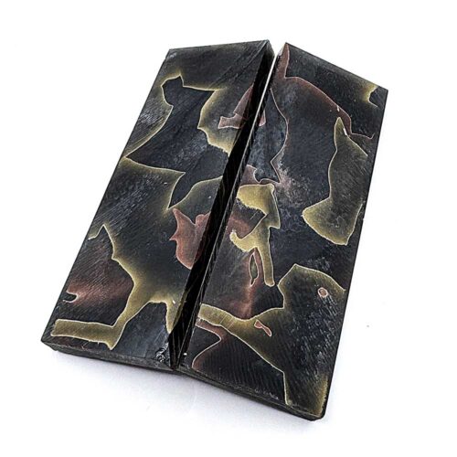 G10 Copper Net Infused-Black 8mm Scales