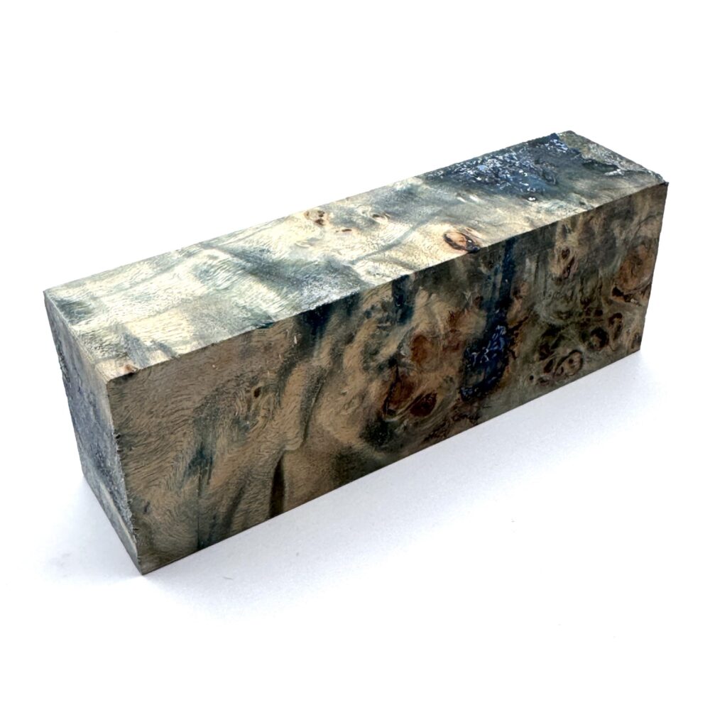 Poplar Burl Light Blue Block 3 EHK-PB-B3